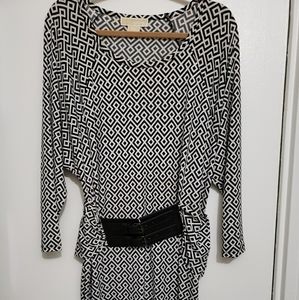 Michael Kors GEOMETRIC dress /  w belt